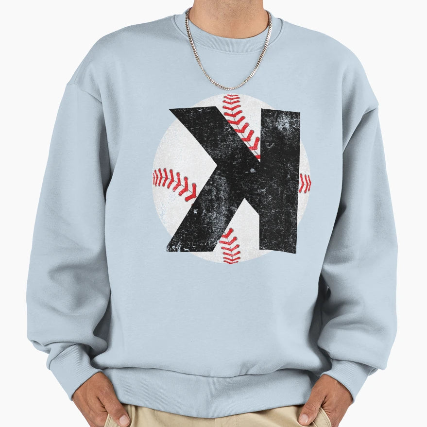 Backwards K Strikeout Baseball Sweatshirt - Fun Novelty Design for Adults - T-Shirt, Sweatshirt, Hoodie