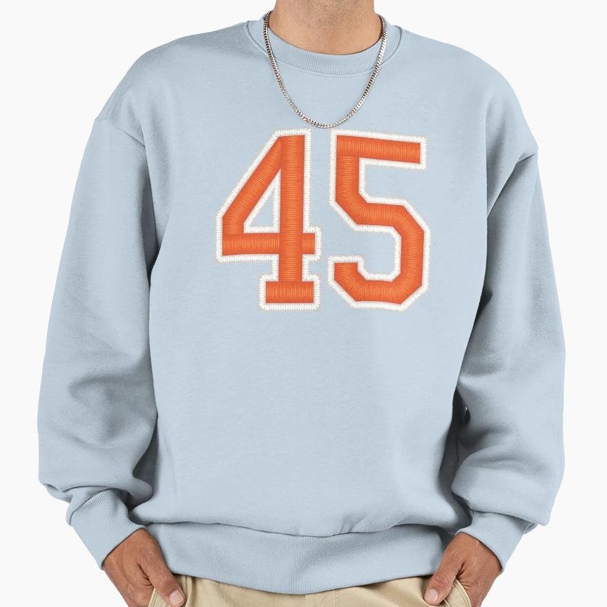 Sports Number 45 Jersey Forty Five Sweatshirt - Trendy Graphic Men Women - T-Shirt, Sweatshirt, Hoodie