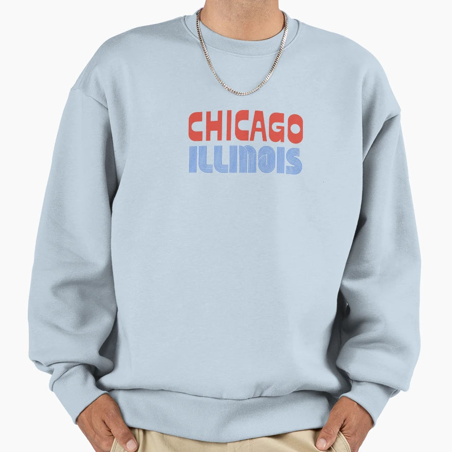 Chicago Illinois Sweatshirt - Minimalist Print for Adults - T-Shirt, Sweatshirt, Hoodie