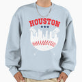 Houston Baseball Baseball Bat Sweatshirt - Graphic Print Men Women - T-Shirt, Sweatshirt, Hoodie