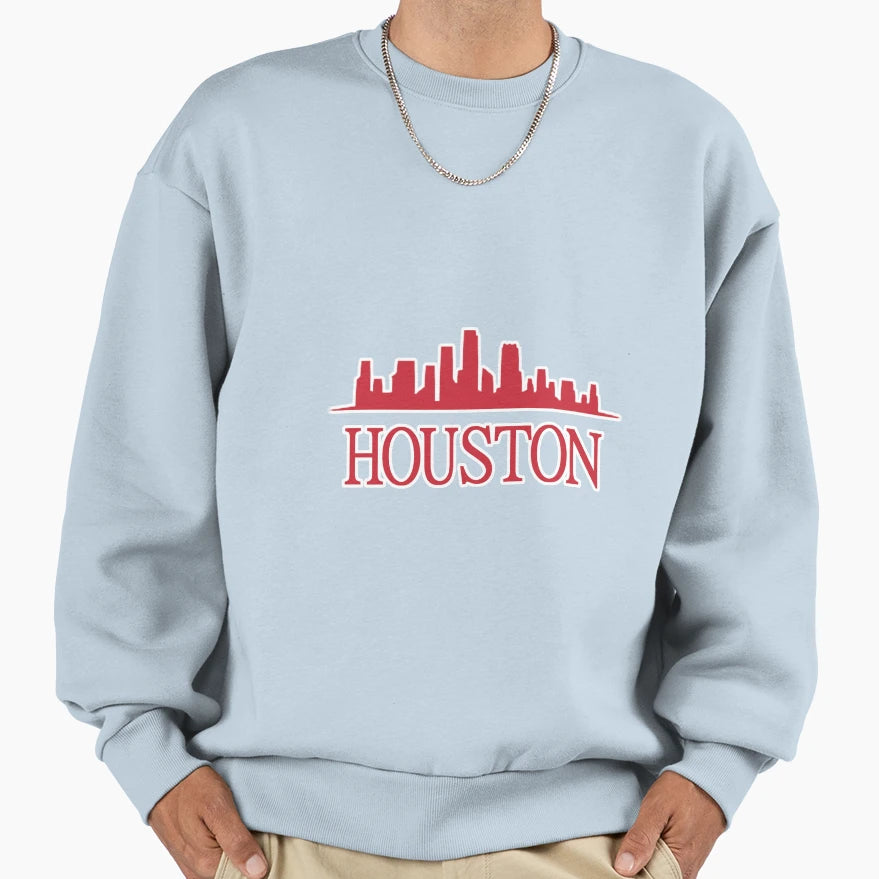Houston Skyline Sweatshirt - Minimalist Print for Adults - T-Shirt, Sweatshirt, Hoodie