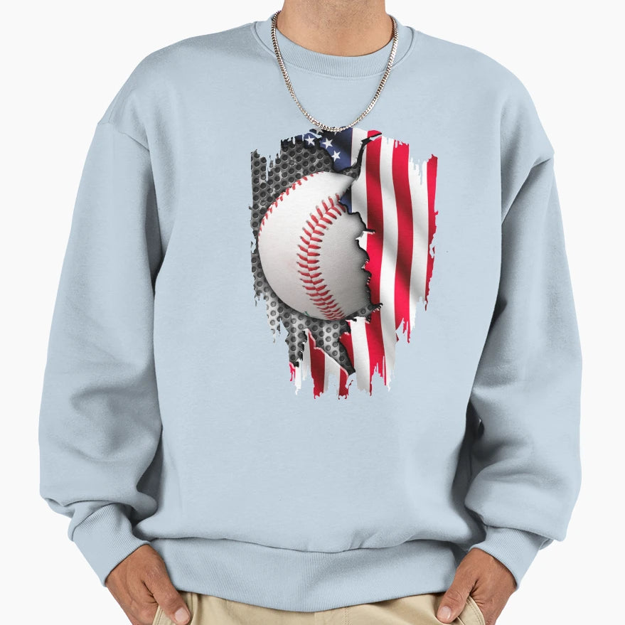 Americans Baseball Sweatshirt - Fun Novelty Design Unisex - T-Shirt, Sweatshirt, Hoodie