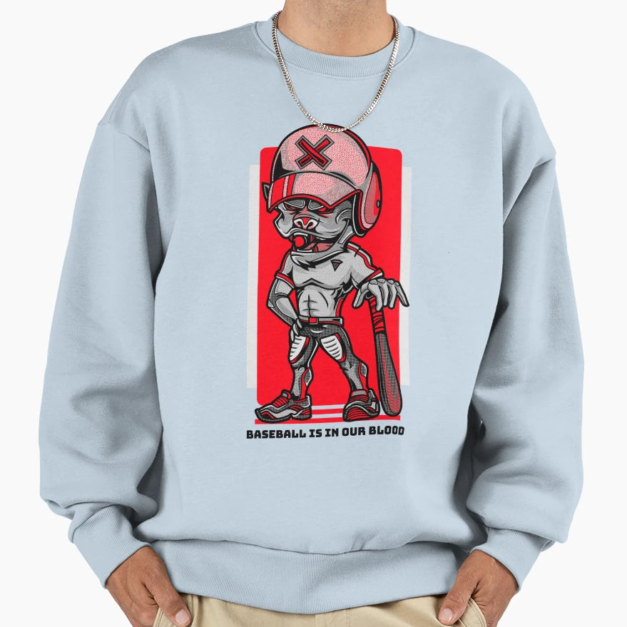 Baseball Sweatshirt - Aesthetic Graphic Men Women - T-Shirt, Sweatshirt, Hoodie