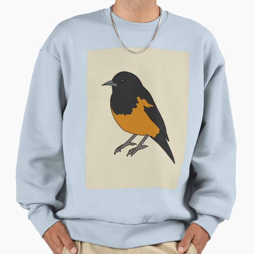 Black Vented Oriole Sweatshirt - Streetwear Style for Adults - T-Shirt, Sweatshirt, Hoodie