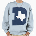 D Texas Blue White Sweatshirt - Custom Art Print for Adults - T-Shirt, Sweatshirt, Hoodie