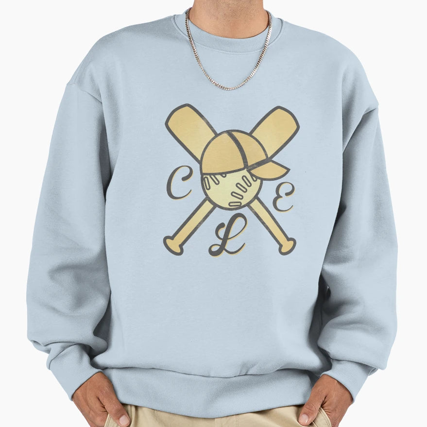 Cle Baseball Sweatshirt - Unique Graphic for Adults - T-Shirt, Sweatshirt, Hoodie