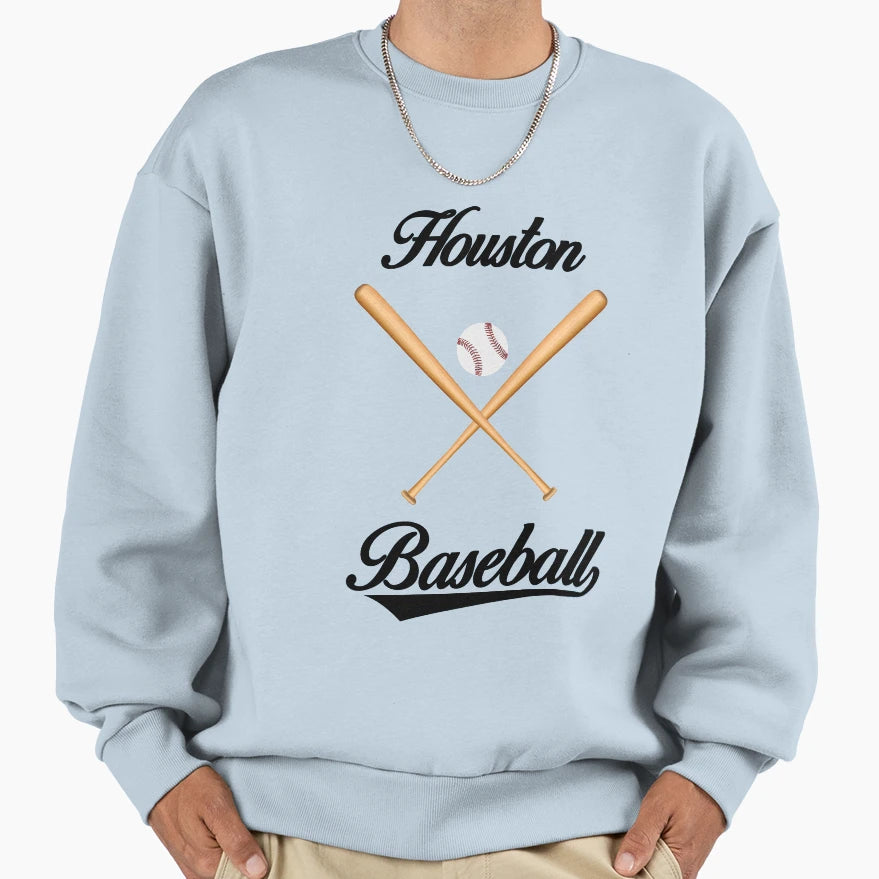 Houston Baseball And T-Shirt - Minimalist Print Men Women - T-Shirt, Sweatshirt, Hoodie