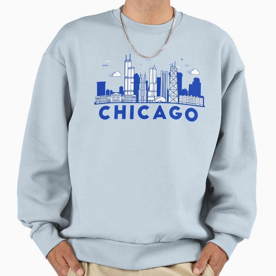 Chicago Sweatshirt - Aesthetic Graphic Men Women - T-Shirt, Sweatshirt, Hoodie
