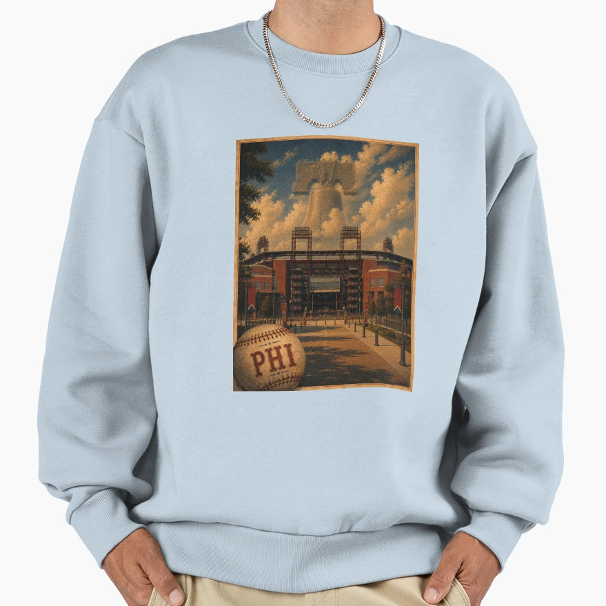 Philadelphia Baseball Haven Sweatshirt - Minimalist Print Men Women - T-Shirt, Sweatshirt, Hoodie