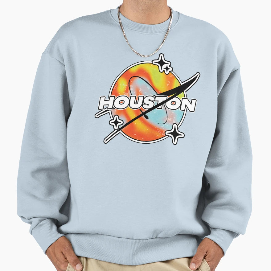 Houston Melty Space Sweatshirt - Casual Everyday Wear Unisex - T-Shirt, Sweatshirt, Hoodie