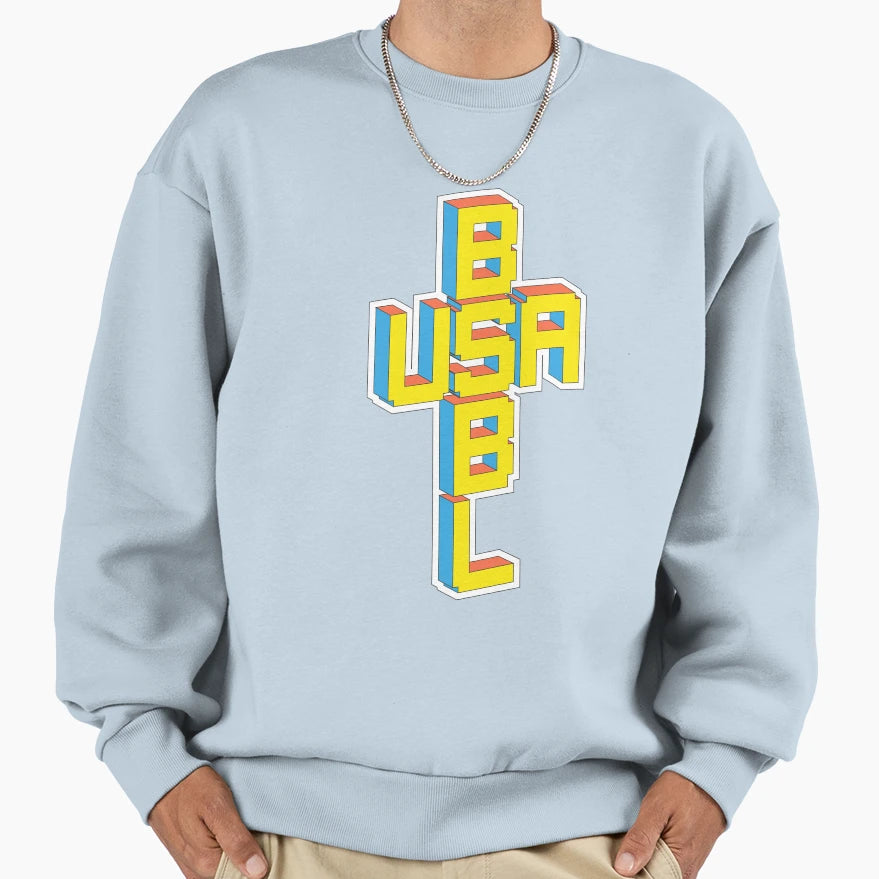 Usa Baseball Pixel T Sweatshirt - Streetwear Style Unisex - T-Shirt, Sweatshirt, Hoodie