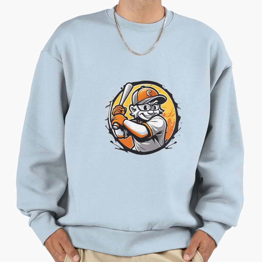 Cartoon Character Playing Sweatshirt - Fun Novelty Design Men Women - T-Shirt, Sweatshirt, Hoodie