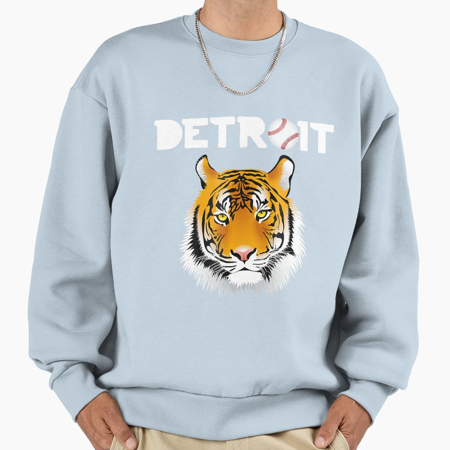 Distressed Tiger Mascot Detroit Tiger T-Shirt - Unique Graphic for Adults - T-Shirt, Sweatshirt, Hoodie