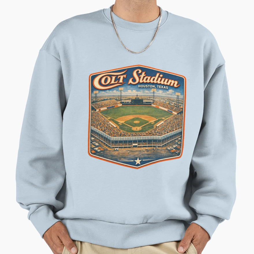Colt Stadium Houston Legacy Sweatshirt - Minimalist Print for Adults - T-Shirt, Sweatshirt, Hoodie