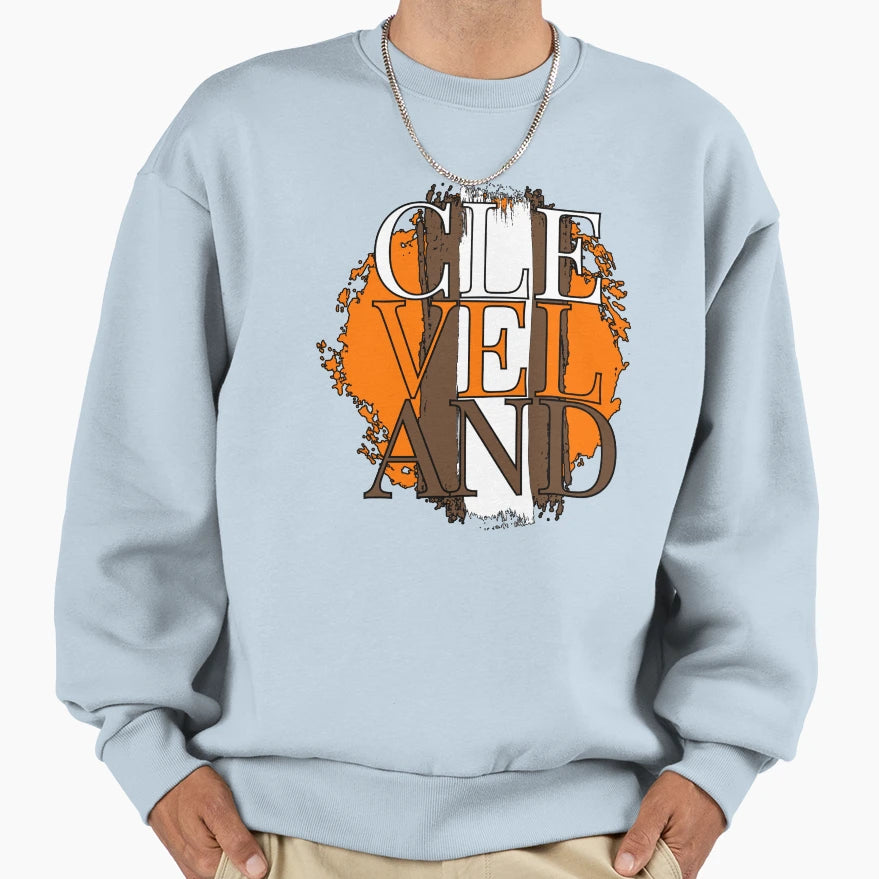 Cleveland Splatter Classy Browns Sweatshirt - Aesthetic Graphic Men Women - T-Shirt, Sweatshirt, Hoodie