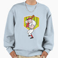 Baseball Player Batting Diamond Sweatshirt - Novelty Apparel for Adults - T-Shirt, Sweatshirt, Hoodie
