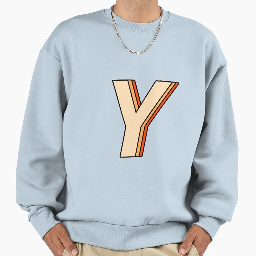 Orange Y Sweatshirt - Streetwear Style for Adults - T-Shirt, Sweatshirt, Hoodie