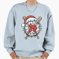 Santa Sports Baseball Player Sweatshirt - Fun Novelty Design Men Women - T-Shirt, Sweatshirt, Hoodie