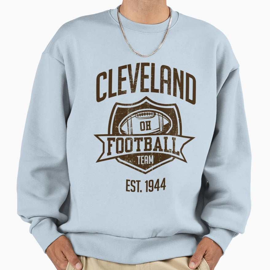 Cleveland Football Team Inspired Sweatshirt - Unique Graphic Men Women - T-Shirt, Sweatshirt, Hoodie