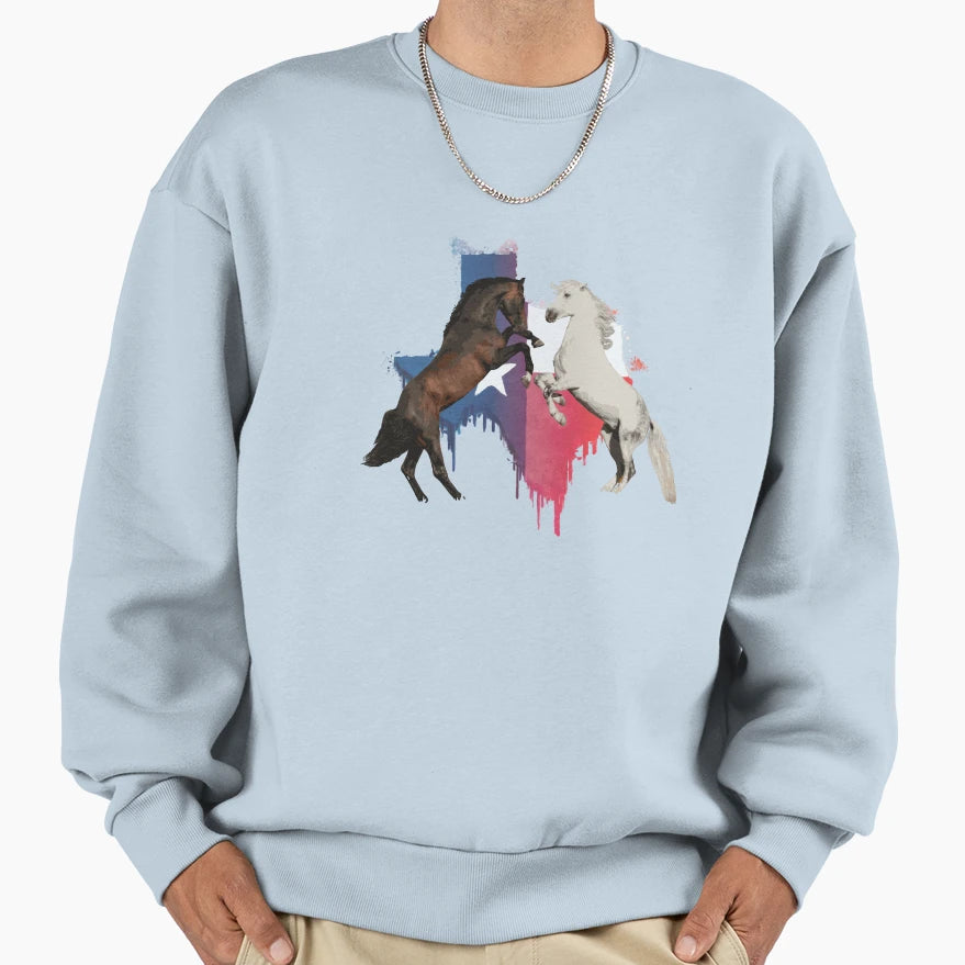 Texas Horses Sweatshirt - Streetwear Style for Adults - T-Shirt, Sweatshirt, Hoodie