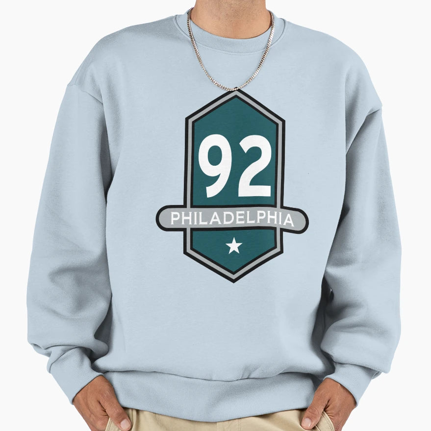 Philadelphia 92 Emblem Sweatshirt - Minimalist Print Unisex - T-Shirt, Sweatshirt, Hoodie