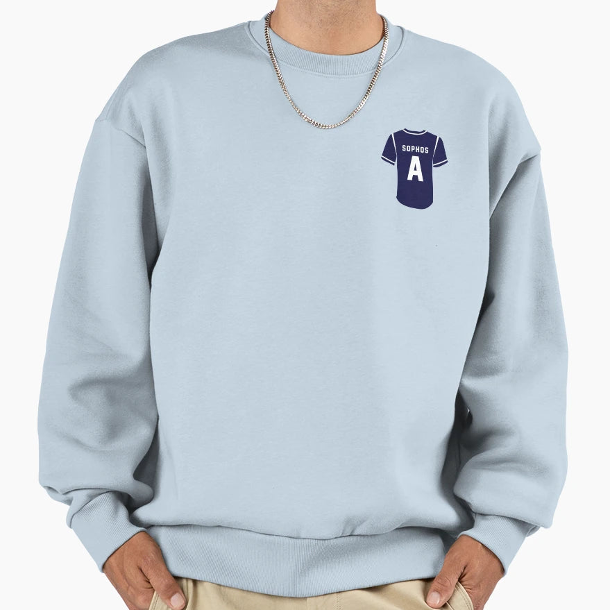 Sophos Navy Jersey Sweatshirt - Aesthetic Graphic Men Women - T-Shirt, Sweatshirt, Hoodie
