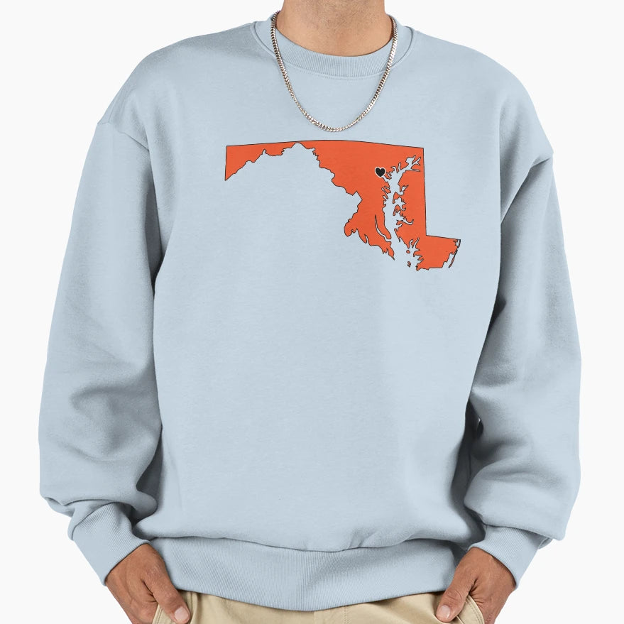 Home Sweet Baltimore Baseball Sweatshirt - Fun Novelty Design for Adults - T-Shirt, Sweatshirt, Hoodie