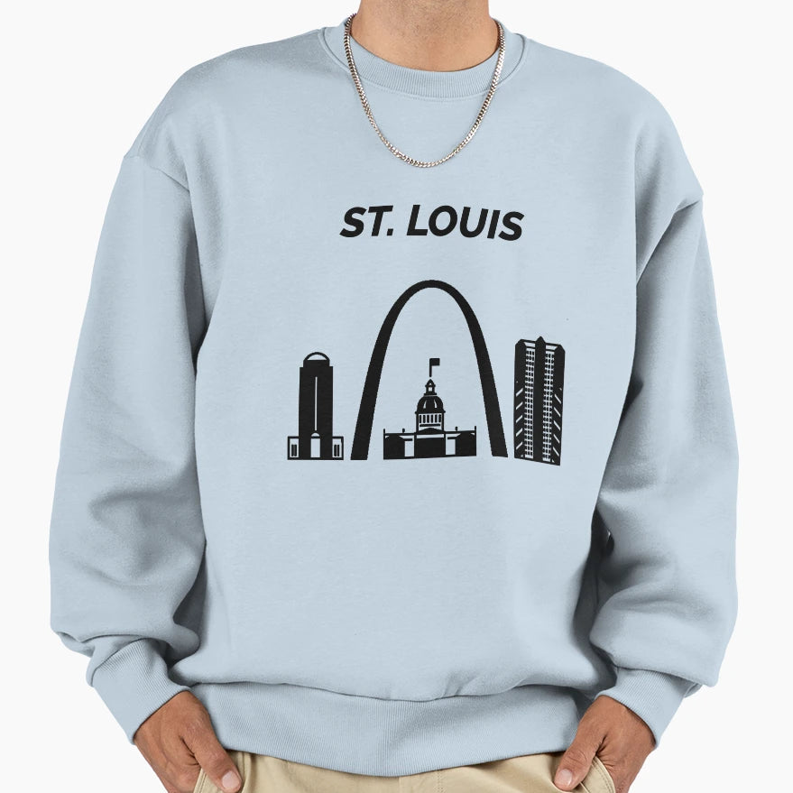 St Louis Skyline Missouri Usa Sweatshirt - Casual Everyday Wear for Adults - T-Shirt, Sweatshirt, Hoodie
