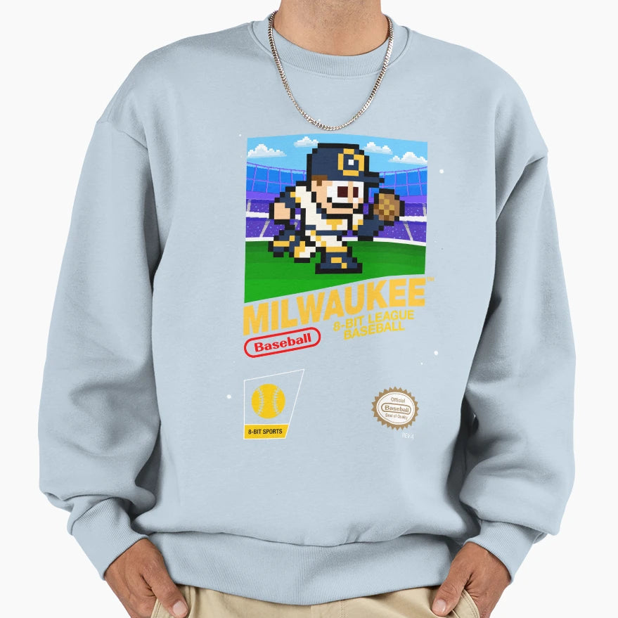 Milwaukee 8 Bit Videogame Cart Sweatshirt - Fun Novelty Design Unisex - T-Shirt, Sweatshirt, Hoodie
