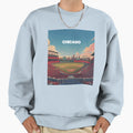 Chicago City Lights Ballpark Sweatshirt - Minimalist Print Men Women - T-Shirt, Sweatshirt, Hoodie