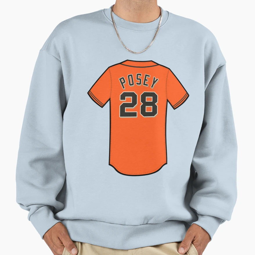 Buster Posey Jersey Sweatshirt - Minimalist Print Men Women - T-Shirt, Sweatshirt, Hoodie