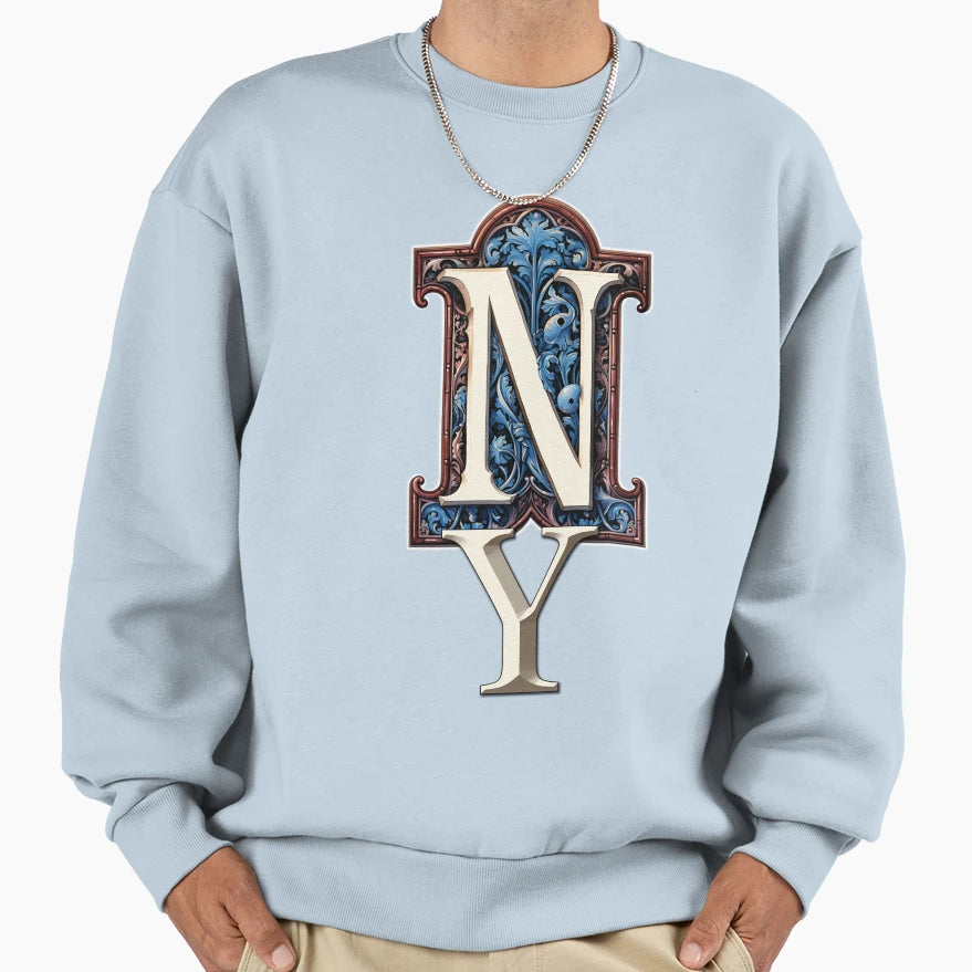 Ny Gothic Capitals Sweatshirt - Streetwear Style for Adults - T-Shirt, Sweatshirt, Hoodie