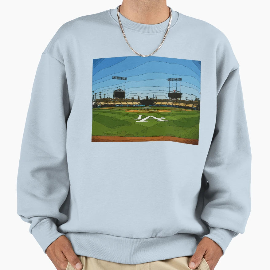 Diamond Blue Los Angeles Field Art Sweatshirt - Custom Art Print Men Women - T-Shirt, Sweatshirt, Hoodie