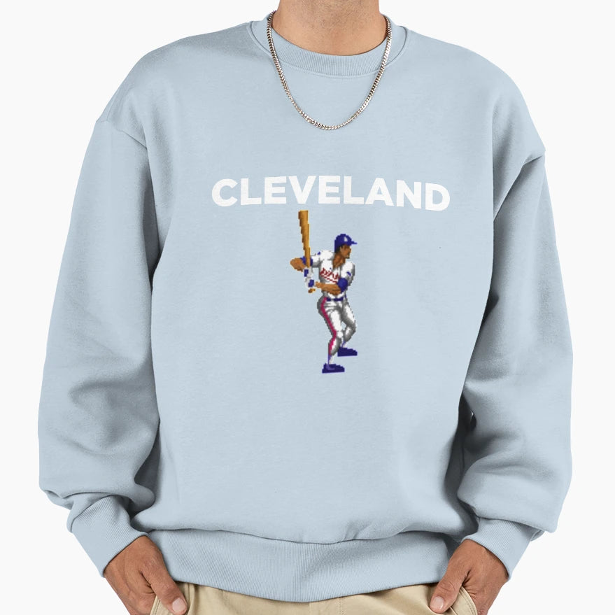 Cleveland Baseball Video Game 8 Bit T-Shirt - Trendy Graphic Unisex - T-Shirt, Sweatshirt, Hoodie