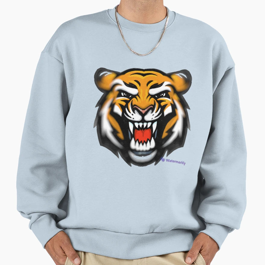Animal Tiger Sweatshirt - Custom Art Print Men Women - T-Shirt, Sweatshirt, Hoodie