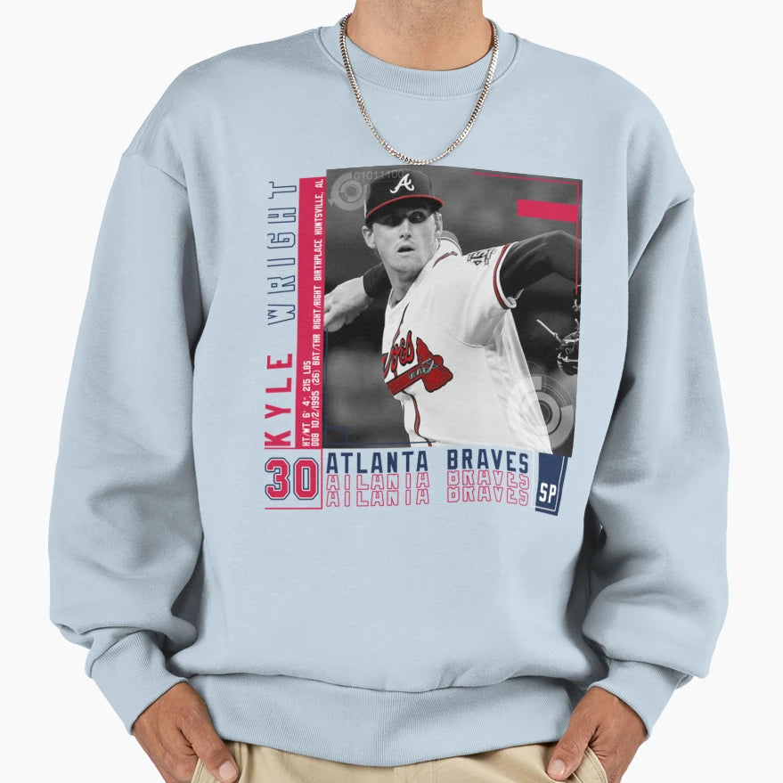 Kyle Wright Baseball Sweatshirt - Custom Art Print Unisex - T-Shirt, Sweatshirt, Hoodie