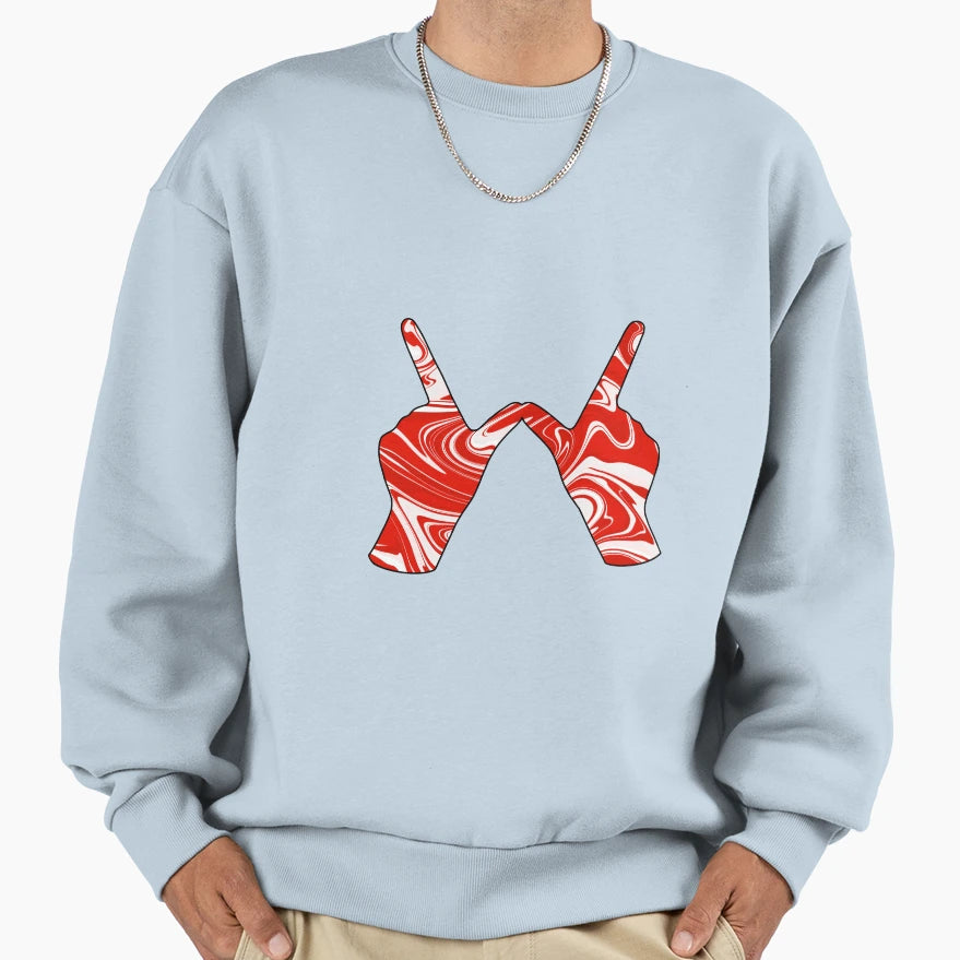Marbled Wisconsin W Sweatshirt - Unique Graphic Unisex - T-Shirt, Sweatshirt, Hoodie