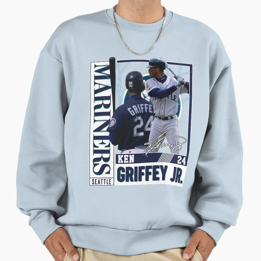 Ken Griffey Jr Seattle Baseball Sweatshirt - Unique Graphic for Adults - T-Shirt, Sweatshirt, Hoodie