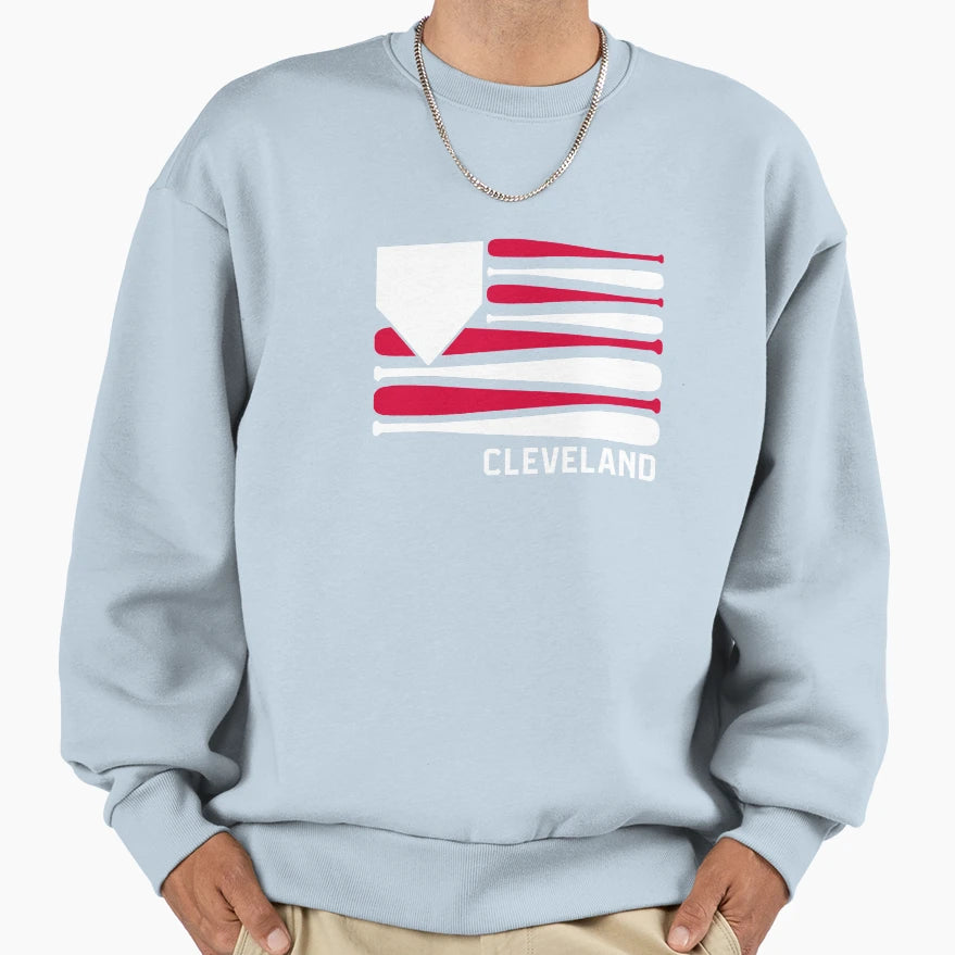 Cleveland Baseball Is American Sweatshirt - Trendy Graphic Unisex - T-Shirt, Sweatshirt, Hoodie