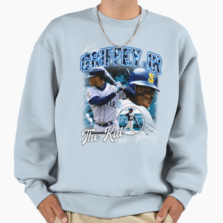 Ken Grifey Jr 24 Sweatshirt - Trendy Graphic for Adults - T-Shirt, Sweatshirt, Hoodie