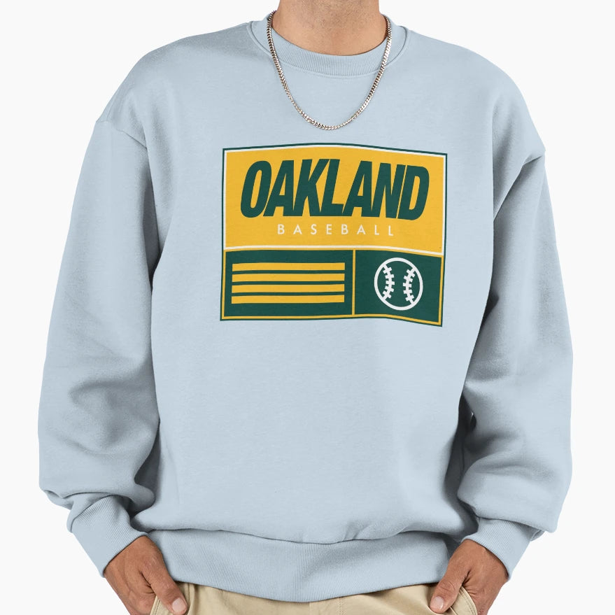 Oakland Baseball Sweatshirt - Fun Novelty Design Men Women - T-Shirt, Sweatshirt, Hoodie