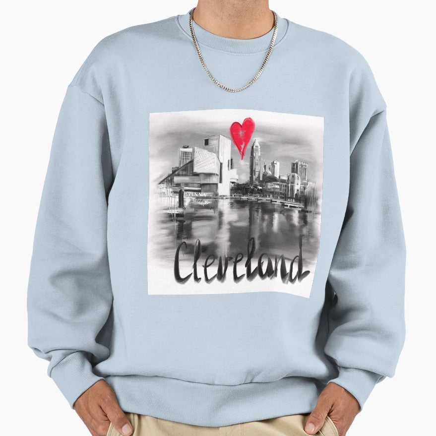I Love Cleveland Sweatshirt - Novelty Apparel for Adults - T-Shirt, Sweatshirt, Hoodie