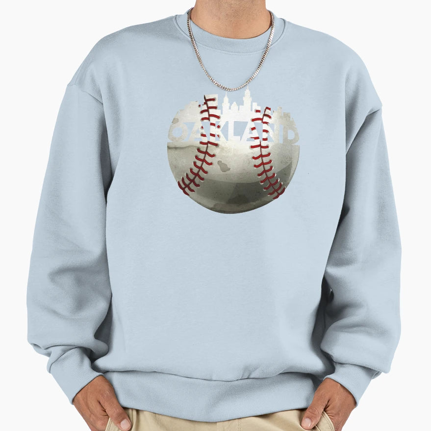 Outstanding Oakland Baseball Ball Sweatshirt - Fun Novelty Design Unisex - T-Shirt, Sweatshirt, Hoodie
