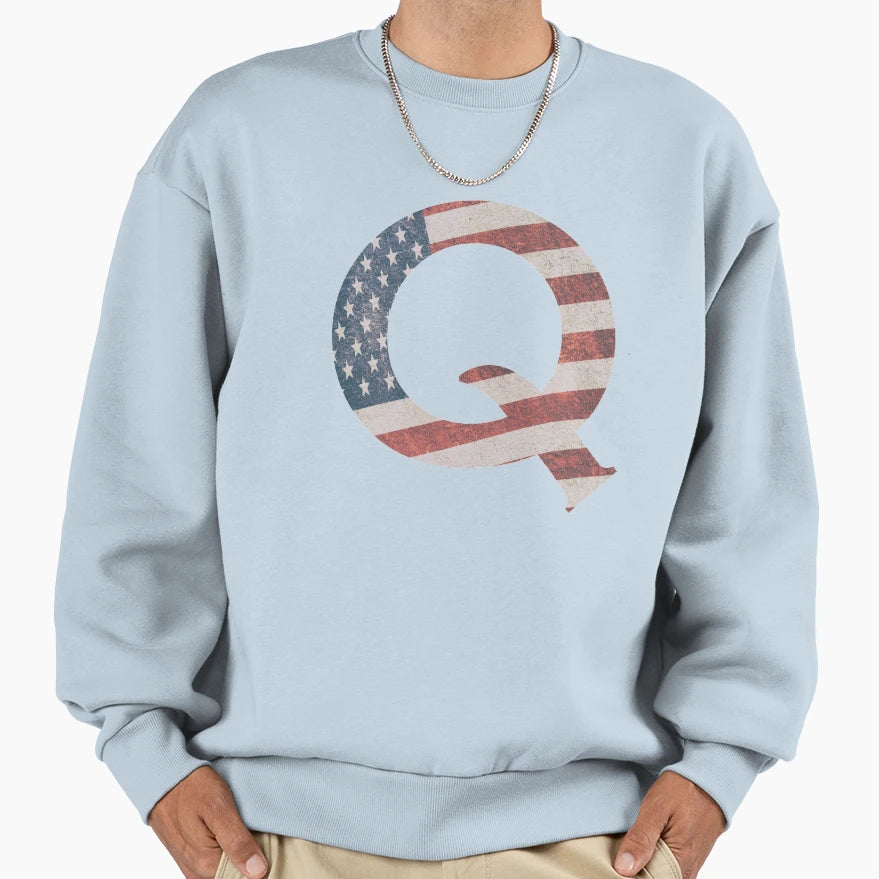 Q America Sweatshirt - Novelty Apparel for Adults - T-Shirt, Sweatshirt, Hoodie