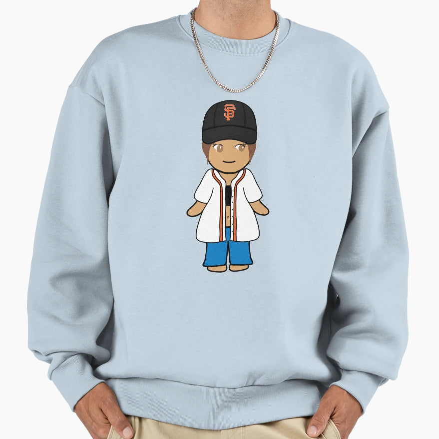 Sf Baseball Girlie White Jersey And Sweatshirt - Unique Graphic Men Women - T-Shirt, Sweatshirt, Hoodie