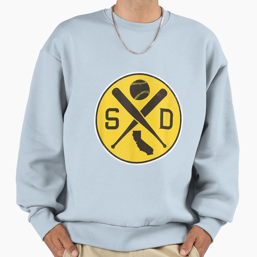 San Diego Baseball Bats Sd Sweatshirt - Casual Everyday Wear Men Women - T-Shirt, Sweatshirt, Hoodie