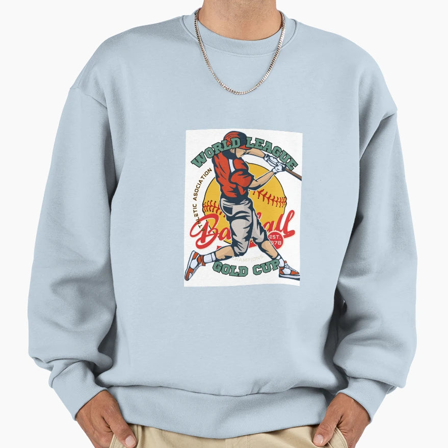 Baseball Sweatshirt - Aesthetic Graphic Men Women - T-Shirt, Sweatshirt, Hoodie