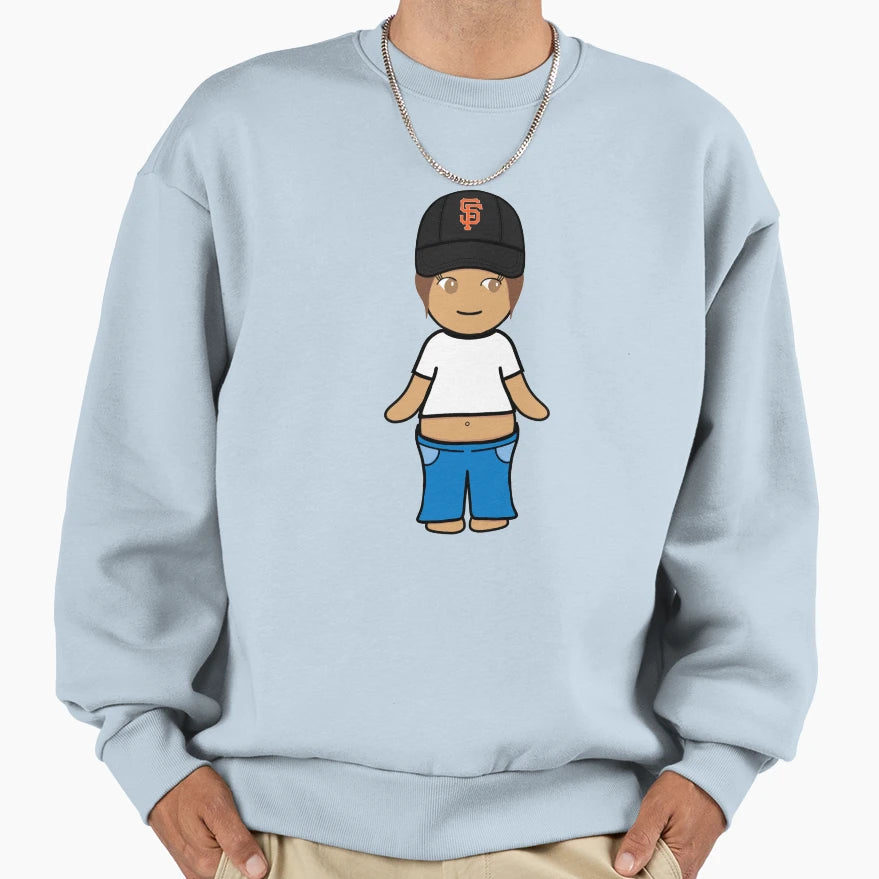 Chibi Baseball Cutie Sf Giants Fan Sweatshirt - Trendy Graphic Unisex - T-Shirt, Sweatshirt, Hoodie