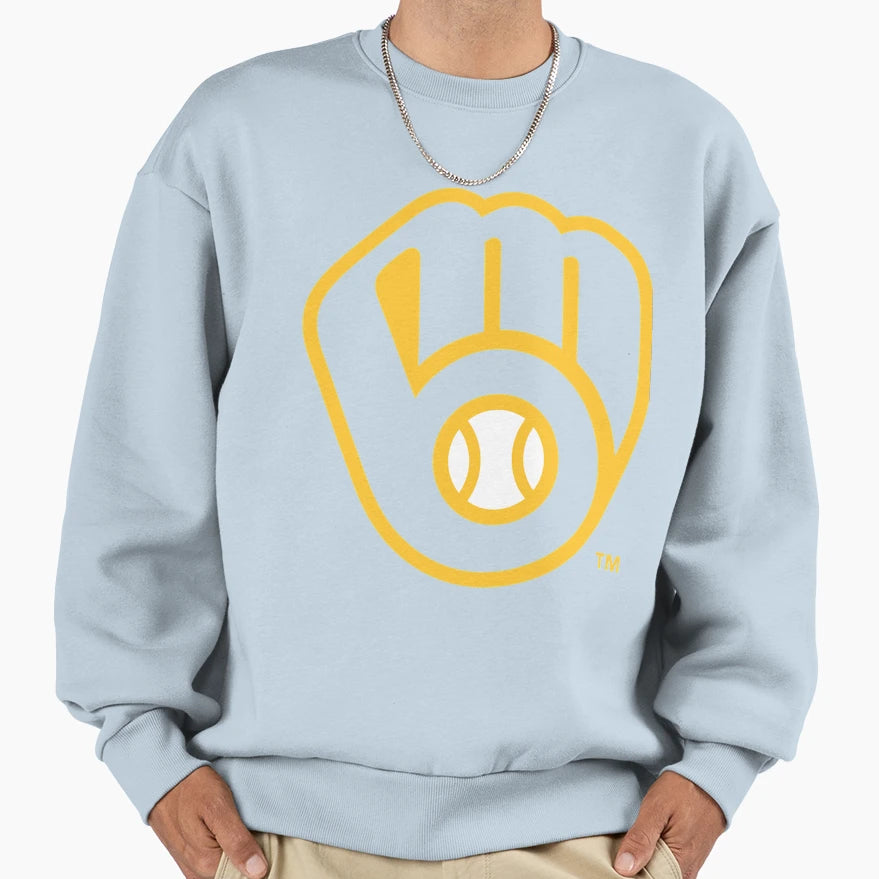 Milwaukee B R E W E R S Logo Sweatshirt - Casual Everyday Wear Men Women - T-Shirt, Sweatshirt, Hoodie
