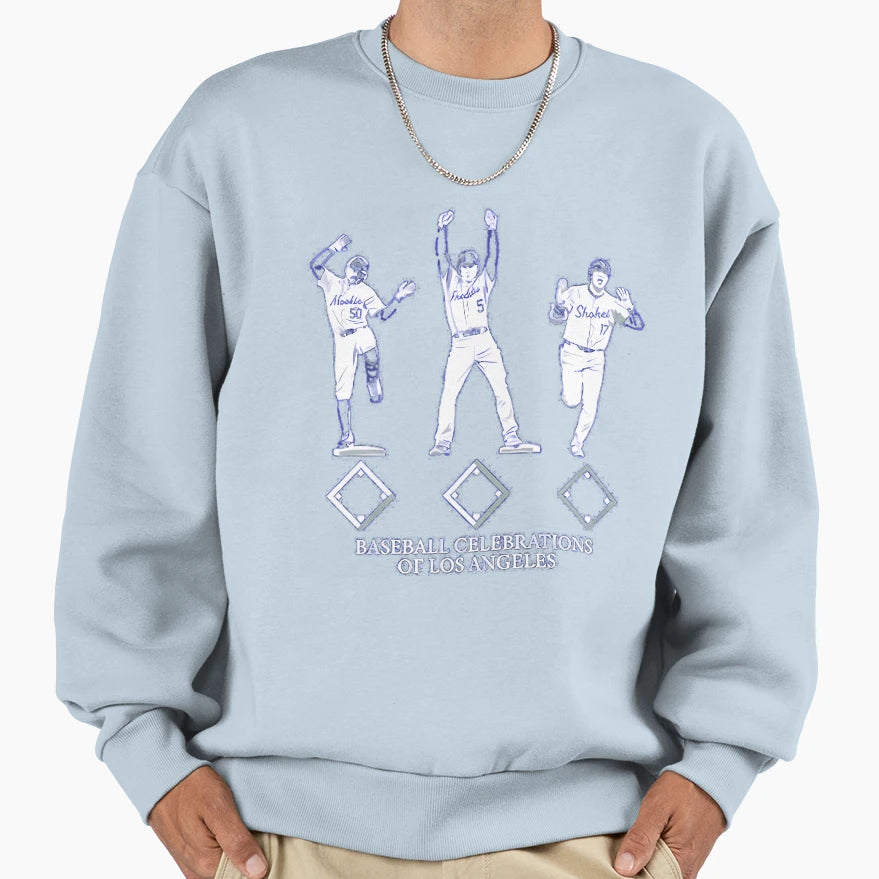Baseball Celebrations Los Angeles Sweatshirt - Streetwear Style for Adults - T-Shirt, Sweatshirt, Hoodie